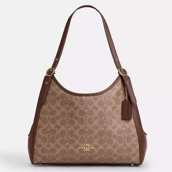 NWT Coach Erin Shoulder Bag Leather CAQ87 In Signature Canvas - Picture 7 of 10